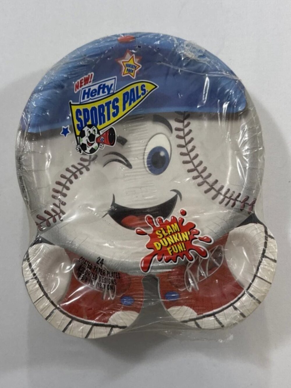 Vintage Hefty Sports Pals Baseball Paper Plates 24 Ct Sealed Kids Party Rare